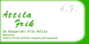 attila frik business card